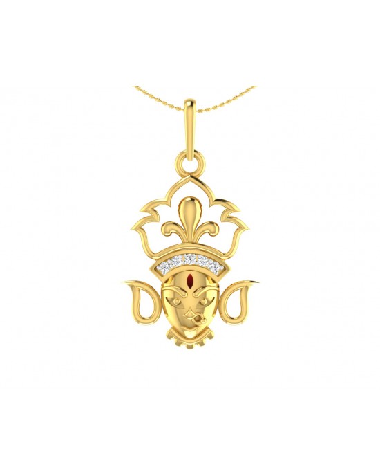 Maa durga gold on sale pendant with price